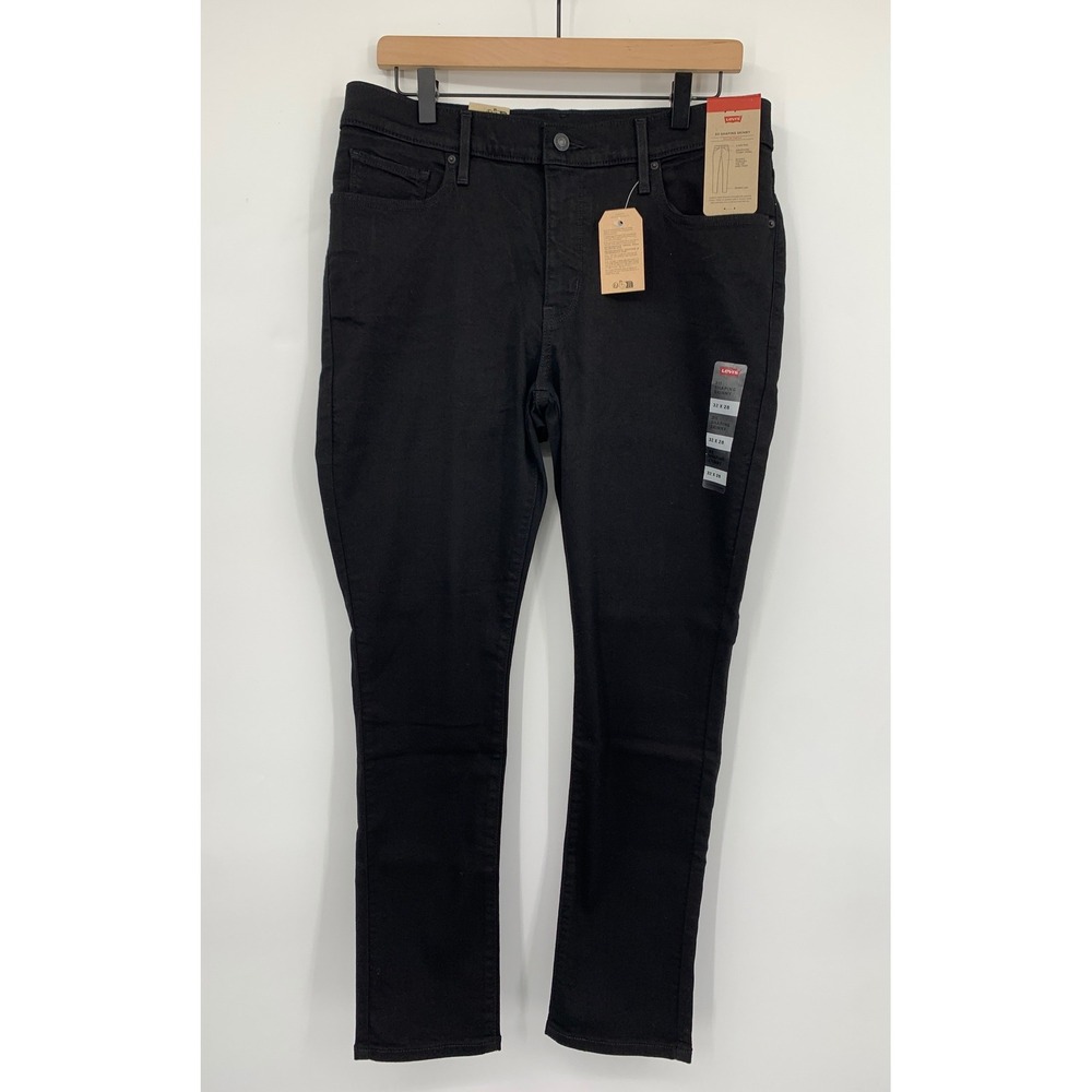 Levis Jeans Womens 32 Black 311 Shaping Skinny Mid Rise Tummy Panel Stretch NEW